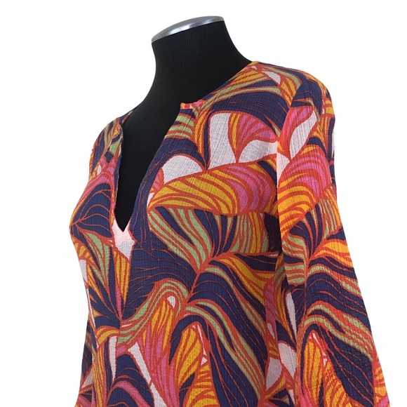 SOLD - J.Crew - Vintage Stella Print Multicolor Textured Cotton Tunic - Picture 8 of 9